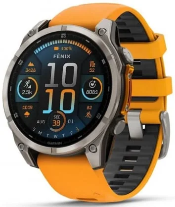 Išmanusis laikrodis Garmin Fenix 8 Amoled Sapphire Orange 47mm 10-02904-11