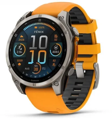 Išmanusis laikrodis Garmin Fenix 8 Amoled Sapphire Orange 51mm 010-02905-11