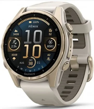 Išmanusis laikrodis Garmin Fenix 8 Sapphire Soft Gold Gray 43mm 010-02903-11