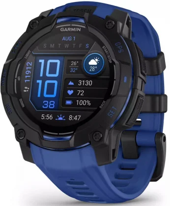 Išmanusis laikrodis Garmin Instinct 3 Amoled 45mm Black/ Blue 010-02936-03