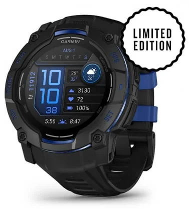 Išmanusis laikrodis Garmin Instinct 3 Amoled 50mm Black/ Blue 010-03020-03