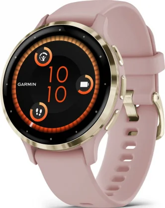 Išmanusis laikrodis Garmin Venu 3S Dust Rose/ Soft Gold 010-02785-03
