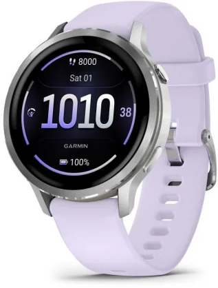 Išmanusis laikrodis Garmin Venu 4 41mm Silver with Periwinkle Silicone Band 010-03013-01