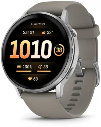 Išmanusis laikrodis Garmin Venu 4 45mm Silver with Silver Gray Silicone Band 010-03014-01