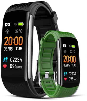 Išmanusis laikrodis Giewont GW200-5 Black + Green Strap