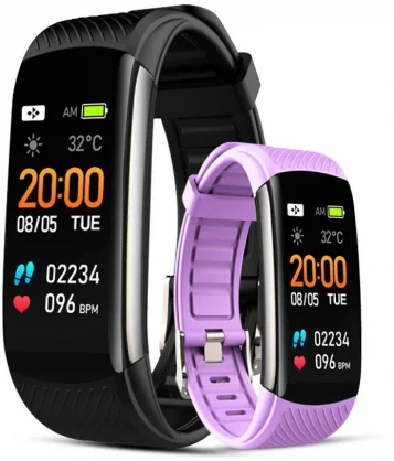 Išmanusis laikrodis Giewont GW200-8 Black + Light Purple Strap
