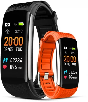 Išmanusis laikrodis Giewont GW200-9 Black + Orange Strap