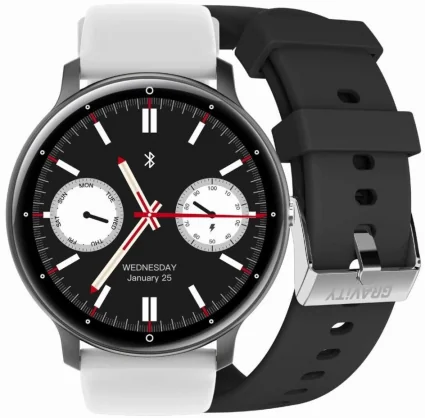 Išmanusis laikrodis Gravity GT1-4 PRO Black + White Band
