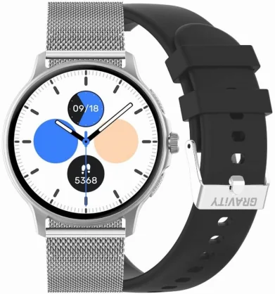 Išmanusis laikrodis Gravity GT12-7 Silver + Black Band