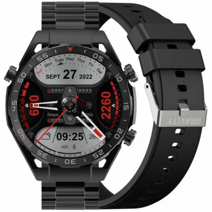 Išmanusis laikrodis Gravity GT13-1 Black + Black Band