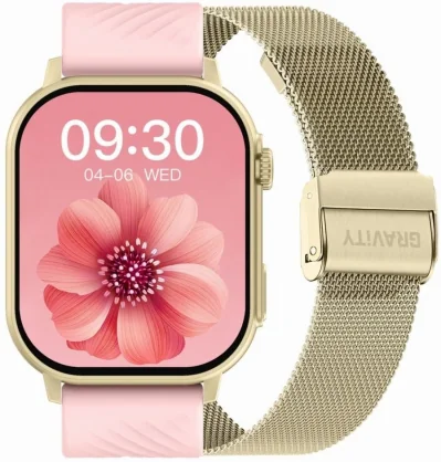 Išmanusis laikrodis Gravity GT15-7 Gold + Pink Band