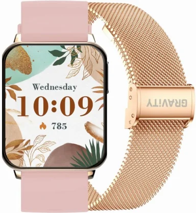 Išmanusis laikrodis Gravity GT17-1 Pink + Rose Gold Band