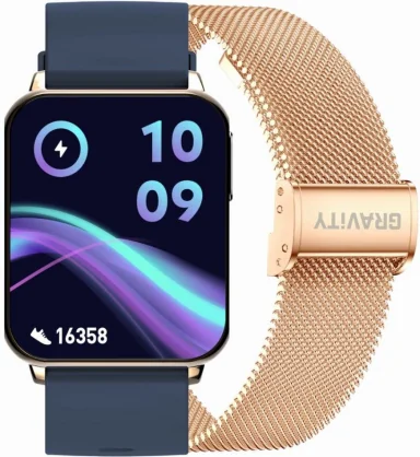 Išmanusis laikrodis Gravity GT17-2 Blue + Rose Gold Band