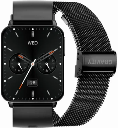Išmanusis laikrodis Gravity GT17-7 Black + Black Band