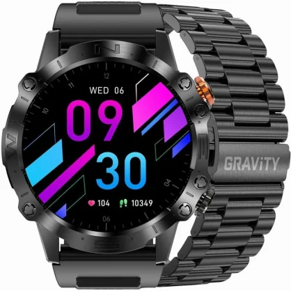 Išmanusis laikrodis Gravity GT20-1 Black + Black Band