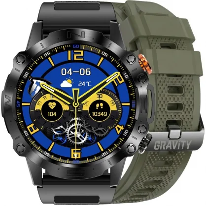 Išmanusis laikrodis Gravity GT20-7 Black + Green Band