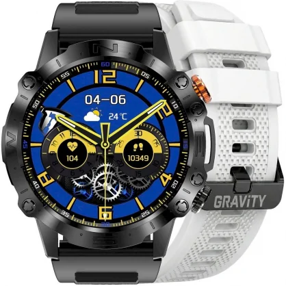 Išmanusis laikrodis Gravity GT20-8 Black + White Band