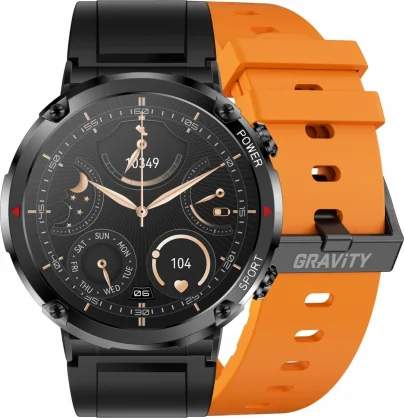 Išmanusis laikrodis Gravity GT21-2 Black + Orange Band