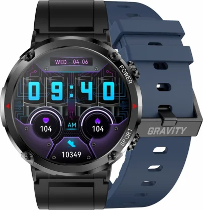 Išmanusis laikrodis Gravity GT21-5 Black + Blue Band