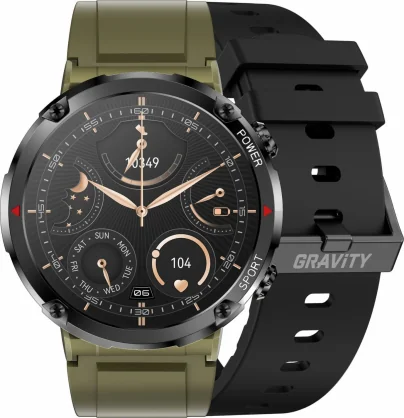 Išmanusis laikrodis Gravity GT21-7 Khaki + Black Band