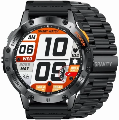 Išmanusis laikrodis Gravity GT22-1 Black + Black Band