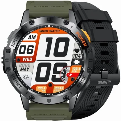 Išmanusis laikrodis Gravity GT22-5 Black + Green Band
