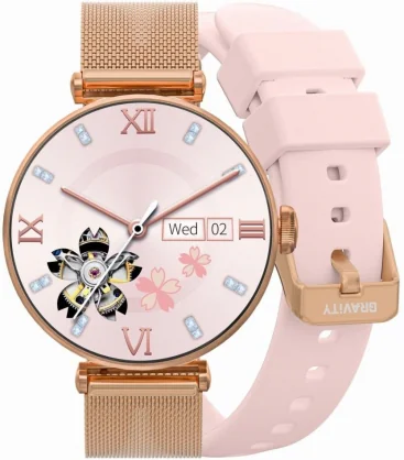 Išmanusis laikrodis Gravity GT26-1 Pink + Rose Gold Band