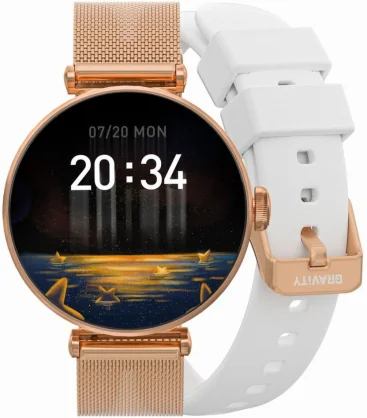 Išmanusis laikrodis Gravity GT26-2 White + Rose Gold Band