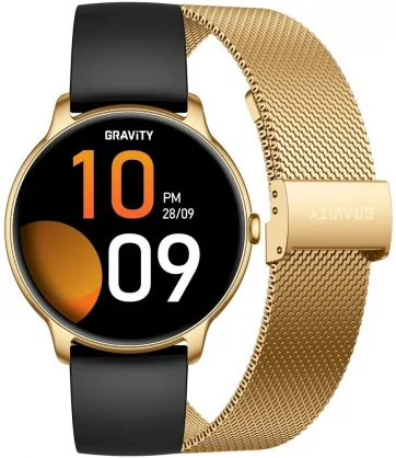 Išmanusis laikrodis Gravity GT31-2 Gold + Black Band