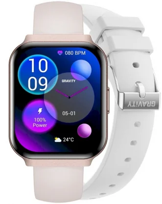 Išmanusis laikrodis Gravity GT44-3 Rose Gold + White Band