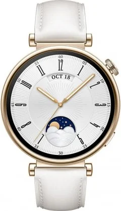 Išmanusis laikrodis Huawei Watch GT4 41mm auksinis / balta odinė apyrankė