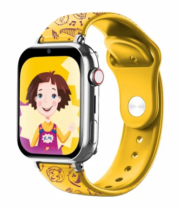 Išmanusis laikrodis Kake Make Smart Watch 4G/ LTE Silver/ Yellow
