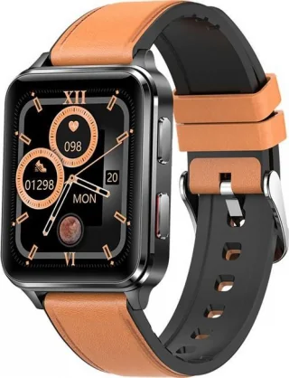 Išmanusis laikrodis KUMI KU5 Pro Black/ Brown