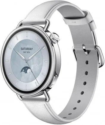 Išmanusis laikrodis Xiaomi Watch S4 41mm Leather Strap White/ Silver