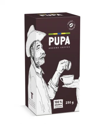 Kava Kafijas Banka Kafijas pupiņas PUPA classic 250g