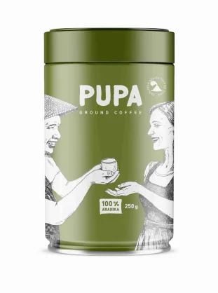 Kava Kafijas Banka Kafijas pupiņas PUPA crema 250g bundža