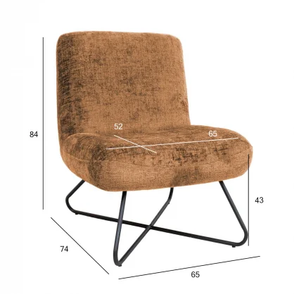 Kėdė Evelekt Slipper chair FARICA orange