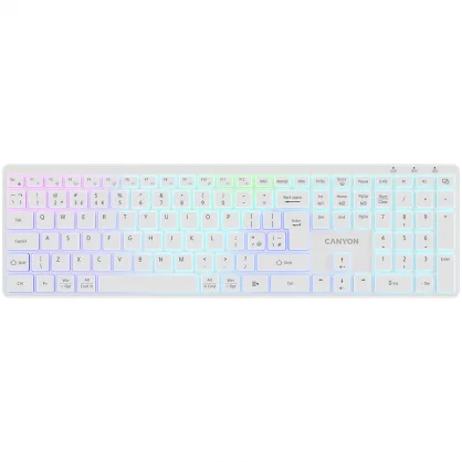 Klaviatūra Canyon HKB-W11 (US) White