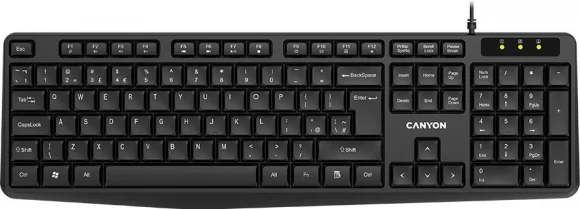 Klaviatūra Canyon KB-1 UK Wired Black