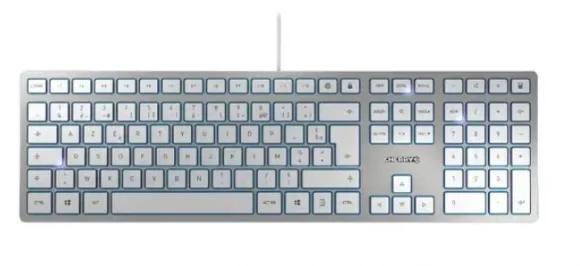 Klaviatūra Cherry KC 6000 Slim Belgium Silver