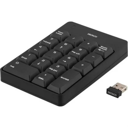 Klaviatūra Deltaco TB-144 Wireless Numpad Black