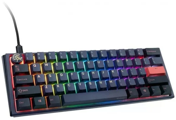 Klaviatūra Ducky One 2 Pro Mini Cherry Silent Red