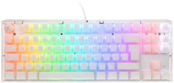 Klaviatūra Ducky One 3 Aura White TKL Gaming RGB LED - MX-Speed-Silver