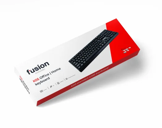 Klaviatūra Fusion Accessories K05 (EN | RU) Black