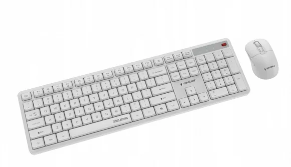 Klaviatūra Gembird KBS-WMPS-01 Silent Pro (EN) White