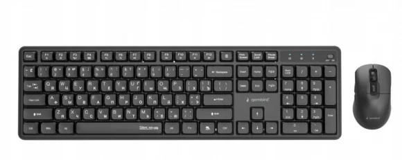 Klaviatūra Gembird KBS-WMS-01 Silent Pro (RU) Black
