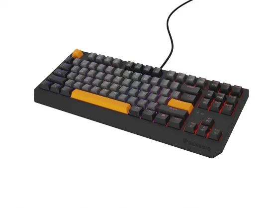 Klaviatūra Genesis Thor 230 TKL Anchor Gray Negative RGB Outemu Red