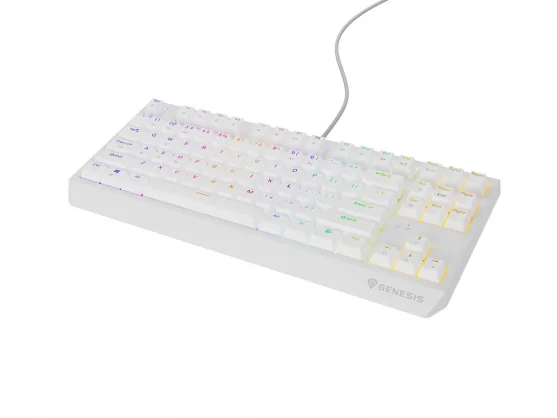 Klaviatūra Genesis Thor 230 TKL biała RGB Outemu Brown