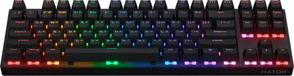 Klaviatūra Hator HTK287UA Icefall Mecha Rainbow ENG/ UA/ RU
