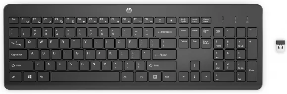 Klaviatūra HP 230 BLK WL (EN) Black